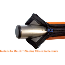 Load image into Gallery viewer, Zip On Turnstile Arm Cover in Orange Hayward Turnstiles